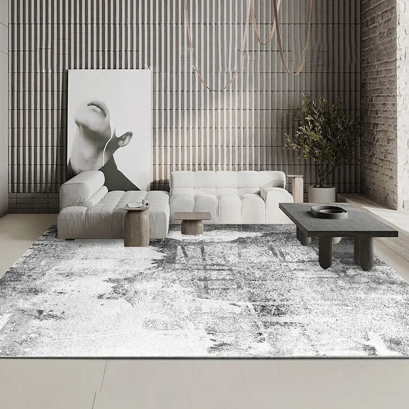 

Nordic Living Room Striped Carpet Wabi-sabi Style Homestay Bedroom Decor Simple Large Area Living Room Rug Absorbent Bath Mat