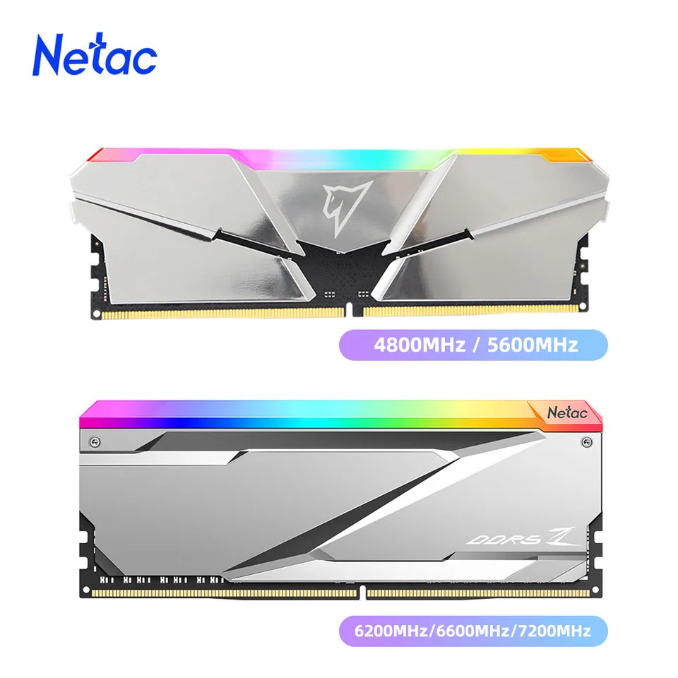 Netac Memoria Ram DDR5 32GB (16GB x 2) 6200MHz 6600MHz 7200MHz Dual Channel  XMP3.0 DDR5 RGB Ram Memory for Diy Gaming Computer