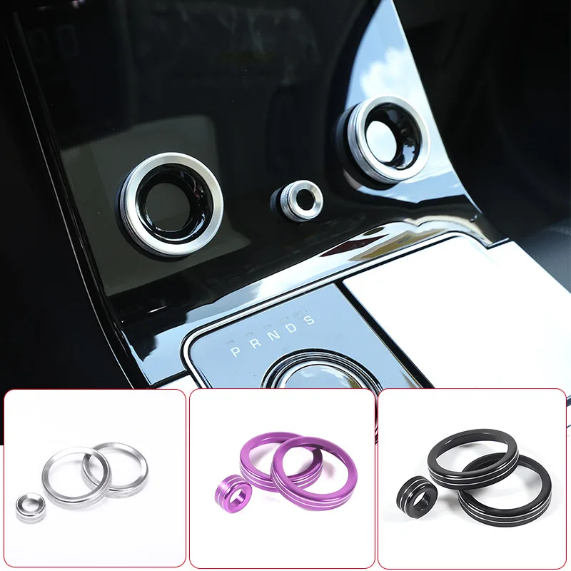 CARRERAS Fit for Land Rover Range Rover Evoque 2012-2018 Auto Airconditioning Knop Audio Volumeknop Cover Trim cirkel Ring Airconditioningknop (Size : Rot