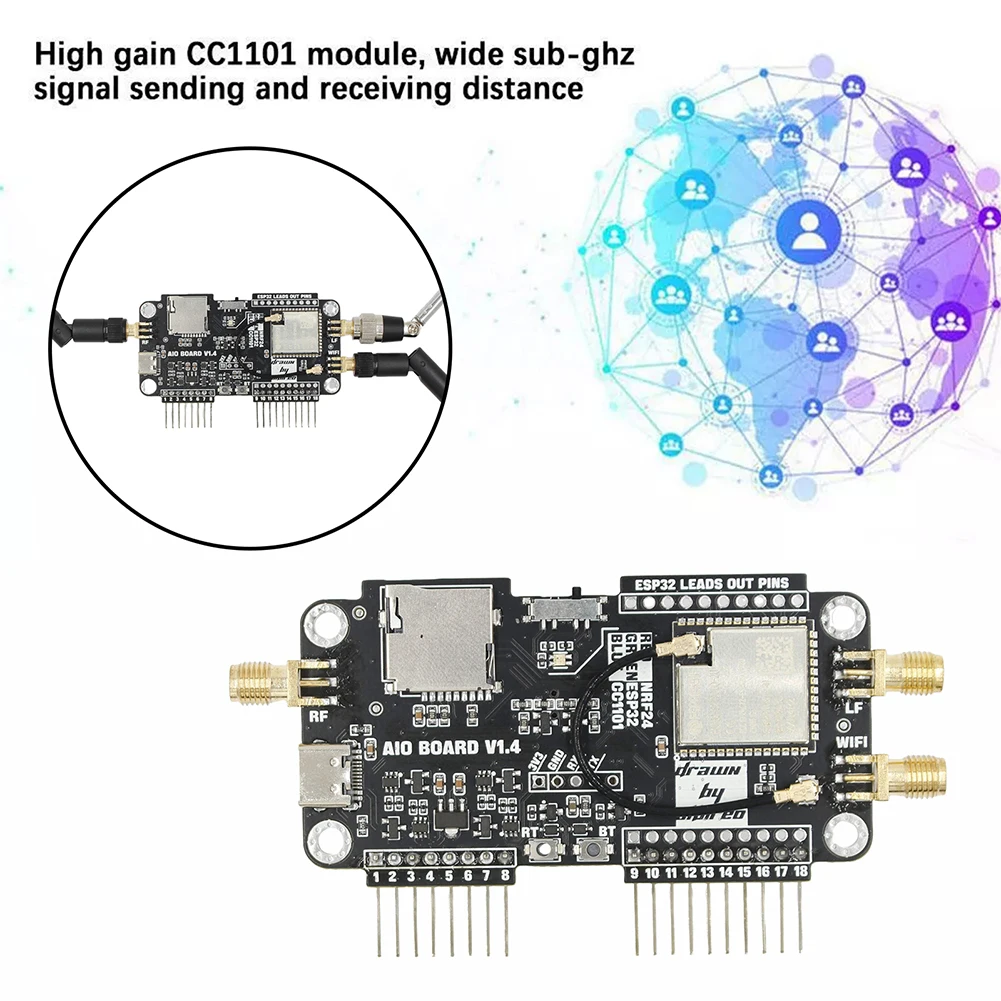 For Flipper Zero Multiboard 3 in 1 Expansion Board 2.4G Module Expansion WiFi NRF24 + ESP32 Expansion NRF Sniffer Mousejacker