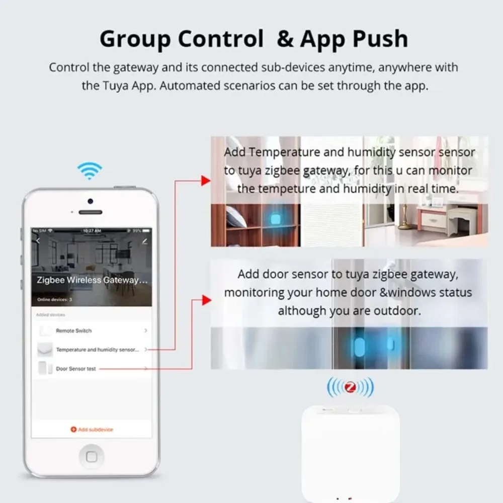 Tuya Zigbee 3.0 Gateway Hub Smart Home Wireless Bridge Smart thumbnail 7