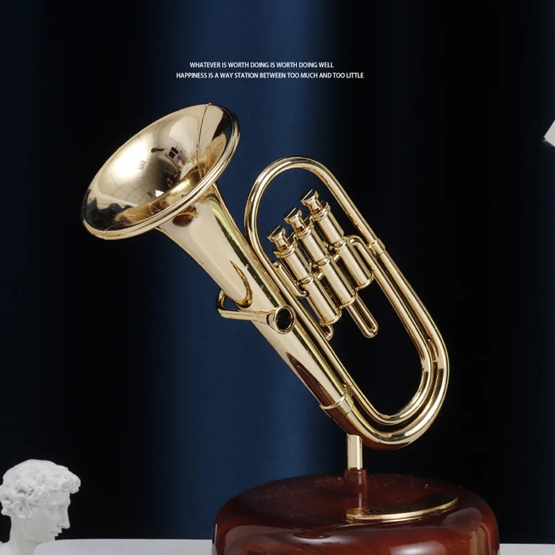 Retro figurka saksofon skrzypce figura zespół Instrument muzyczny rzeźba sprzęt muzyczny rękodzieło dekoracja domu salonu