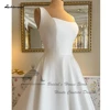 Lakshmigown Simple Crepe A Line Wedding Dress Square Neckline 2024 Vestidos De Novia Elegant Bridal Gowns Pockets Customized 2