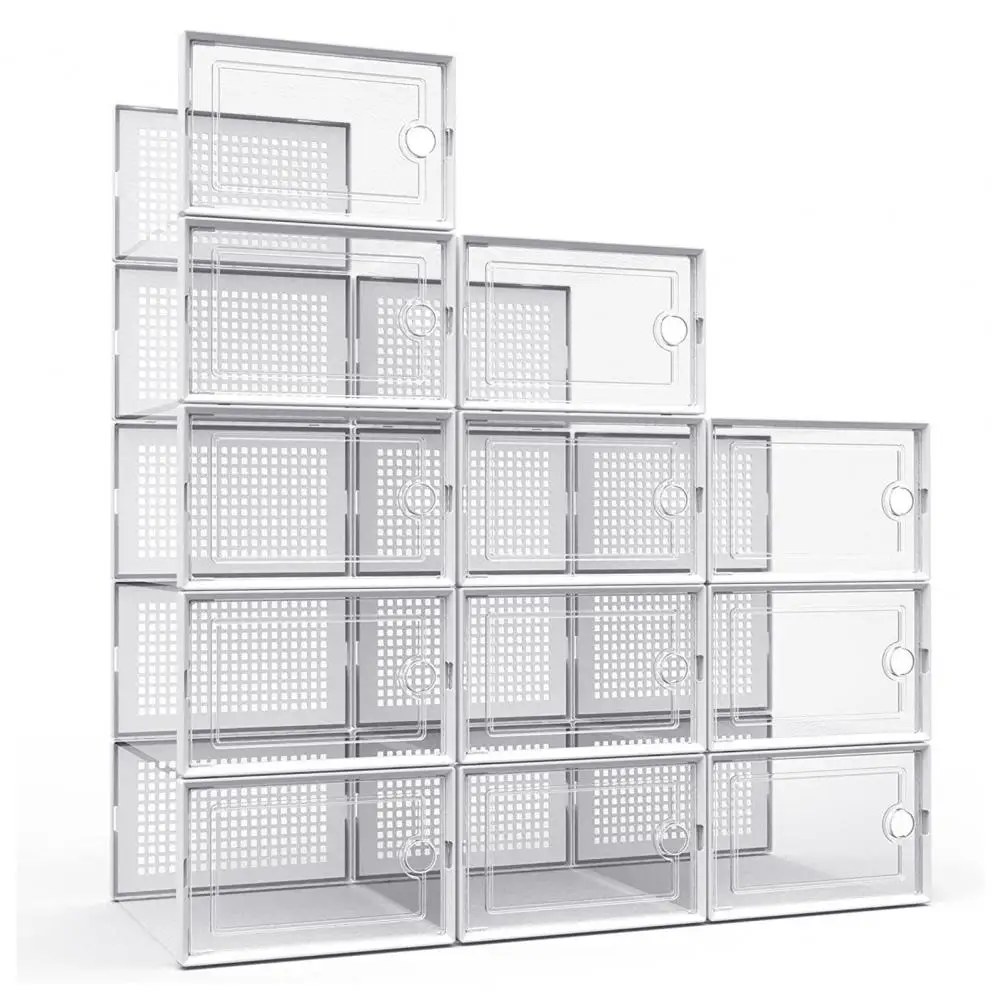 

Transparent Shoe Box Maximize Storage Space with Stackable Shoe Box Organizers Eco-friendly Transparent for Efficient for Right