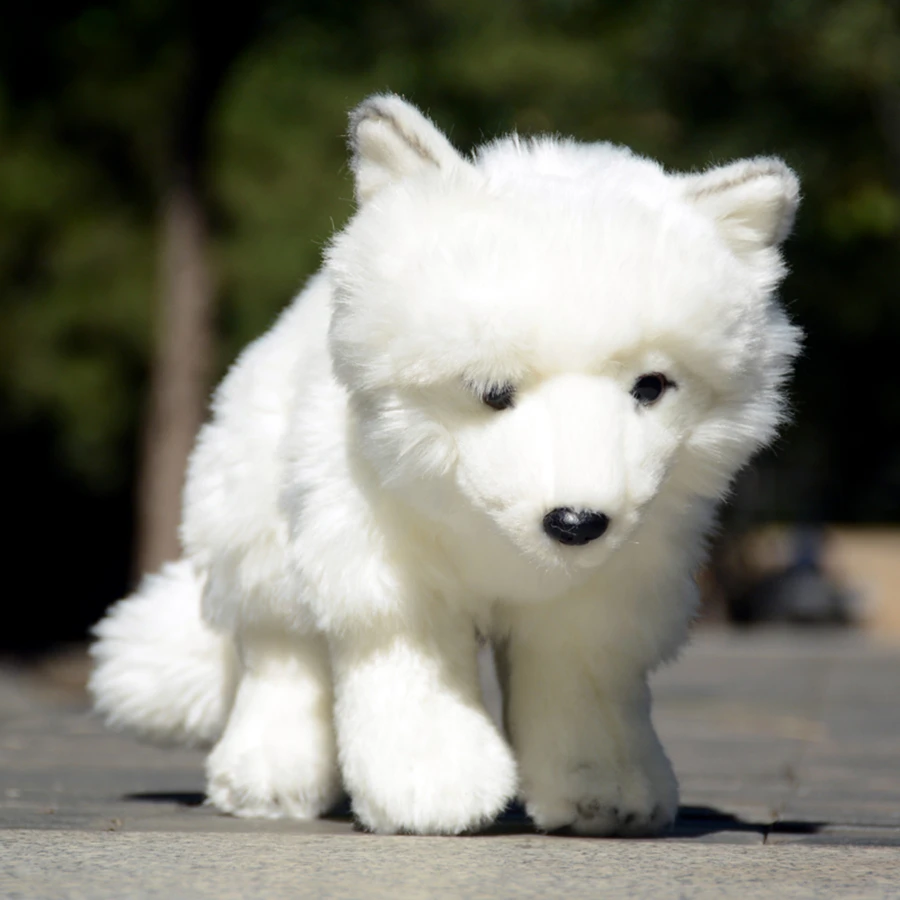 Arctic Fox High Fidelity Anime Cute Plushie White Polar Fox Plush Toys Lifelike Animals Simulation Stuffed Doll Toy Gifts Kids 3