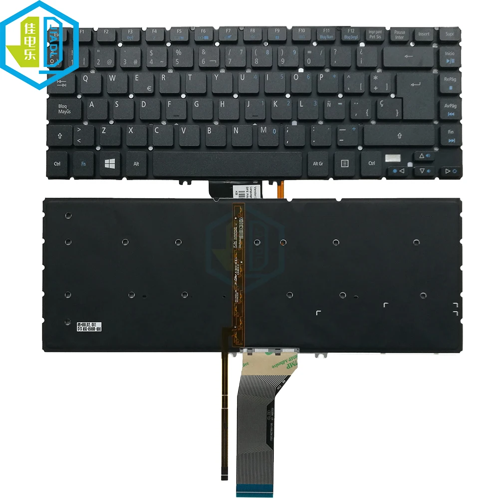 

Backlit Spain SP ES Spanish Keyboard For Acer Aspire R7 R7-571G R7-572G R7-571-0814 R7-572-6805 Latin Laptop Backlight Keyboards