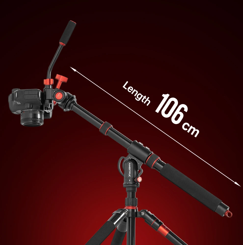 GM104 106cm Aluminium Alloy Tripod Extended Crossbar Adjusted Multi-Angle Shooti