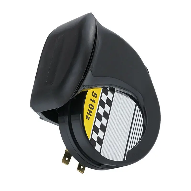 A73Q-12V 에어 오토바이 경적, 강력한 전자 에어 경적 130Db 510Hz 자동 경적, 오토바이, 자동차, 트럭용 싱글톤 경적