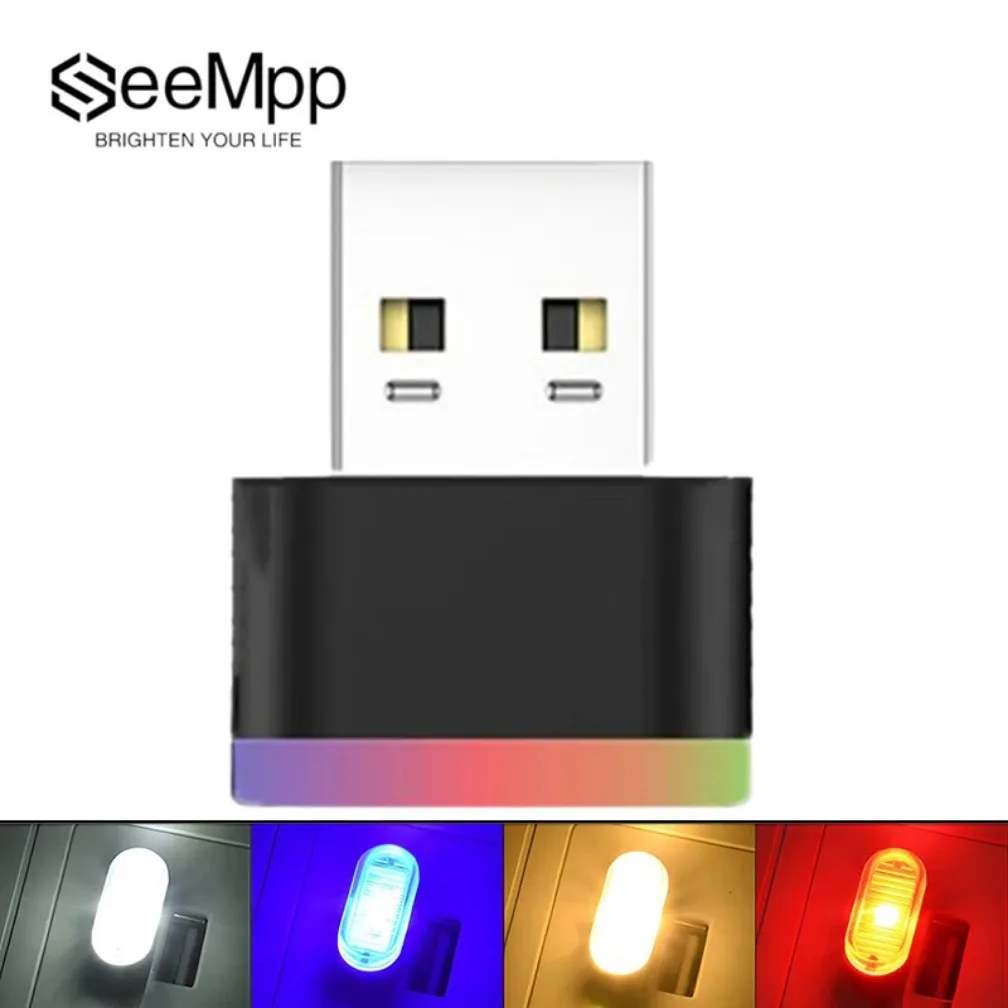 USB-интерьерная лампа SeeMpp, яркая декоративная лампа для автомобиля
