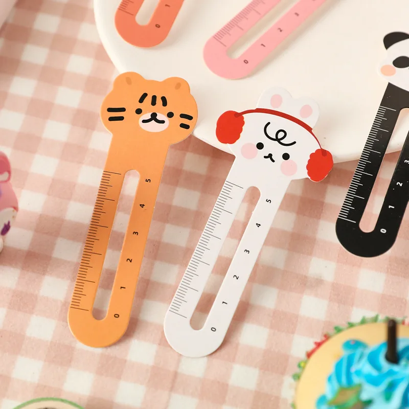 30pcs/box Kawaii Bookmarks Creative Scale Rulers Notebook Page Holder Korean Stationery Reading Tools
