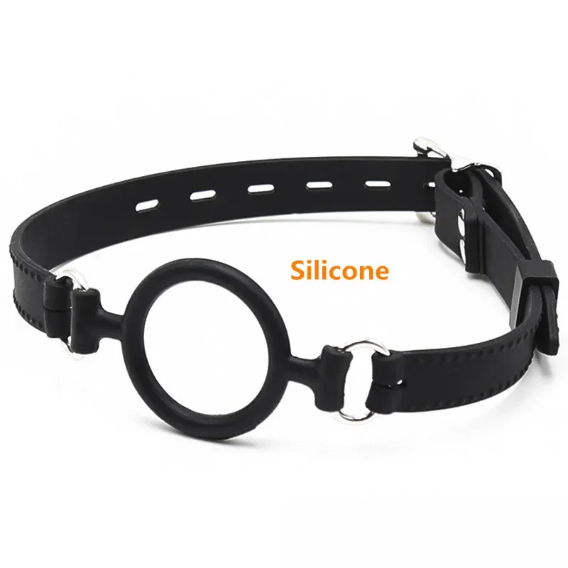 Full Silicone O Ring Gag Strap Open Mouth Bite Gag Fetish Oral Fixation Sex Party Toys Erotic Sex Toy Sex Toys Sex Bondage Toys BDSM Toys Sex Slave Bondage Muzzle SM Couple Flirt Tools