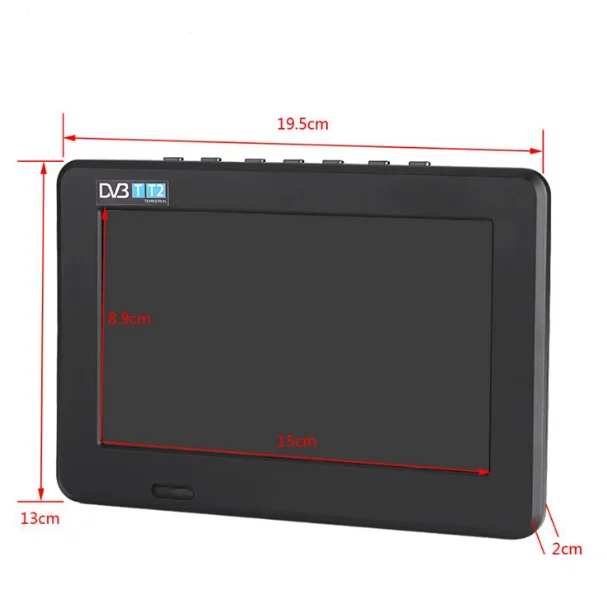 Small Portable TV 7 Inch Mini TV 1500 MAh Battery DVB-T2 / ISDB-T / ATSC Digital Television