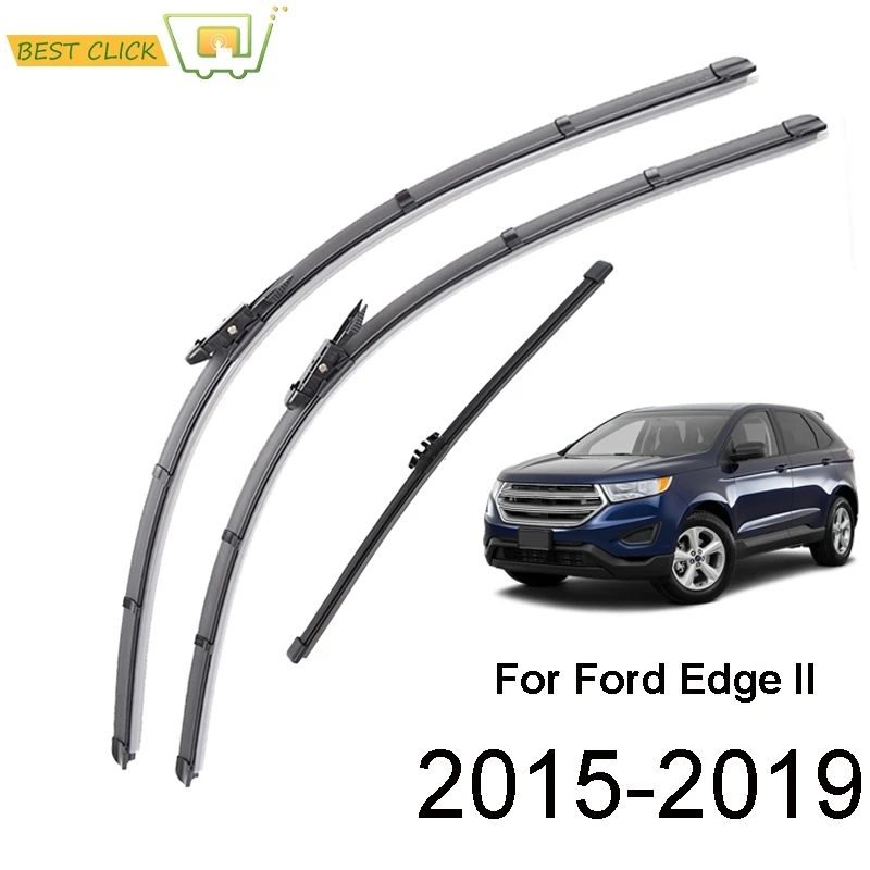 Misima Windschutzscheiben-Scheibenwischerblätter für Ford Edge MK2 2015–2019, vorne und hinten, Scheibenwischer-Set 2016 2017 2018