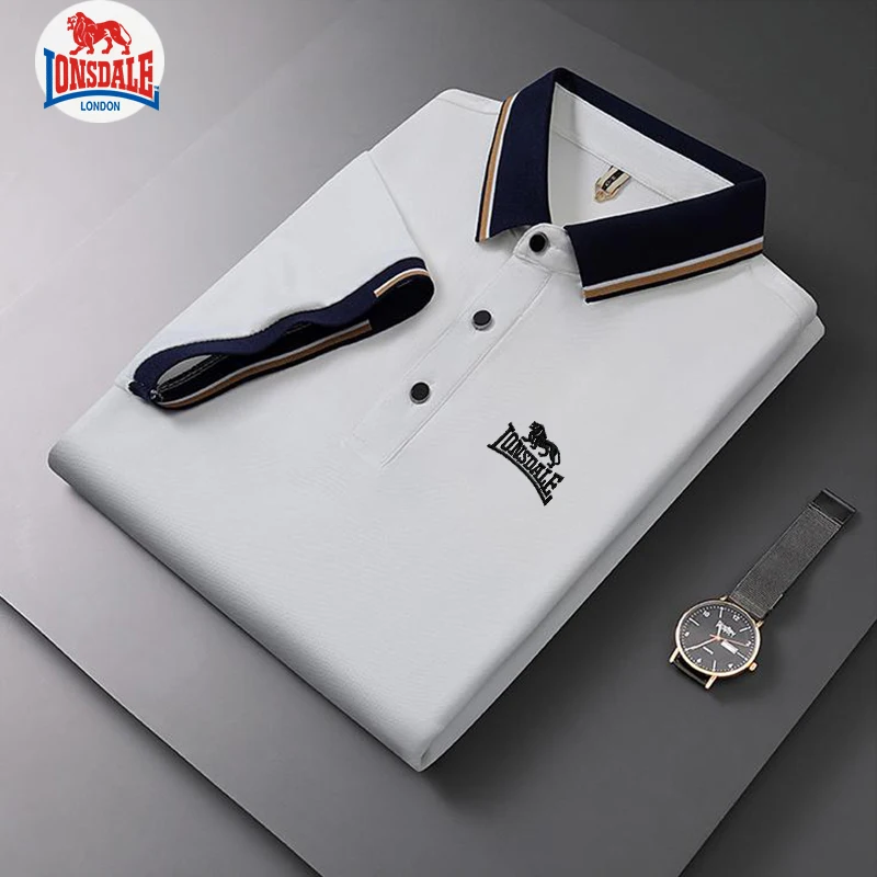 2025 Embroidered Polo Men's 100% Cotton Polo Shirt Summer New Business Leisure Breathable High-Quality Polo Shirt for Men 3