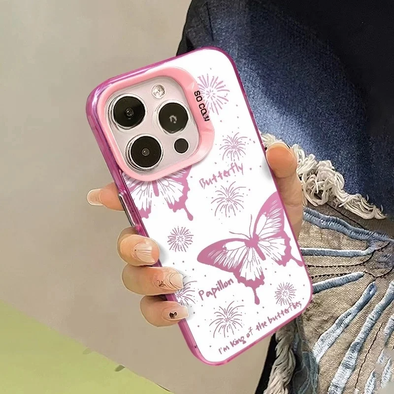 Butterfly Cute Matte Hard Laser IMD Cover Case