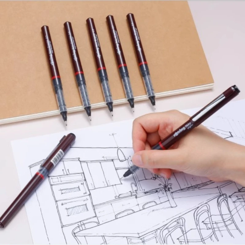 Rotring Tikky 그래픽 Fineliner Pigma Micron 파인 펜 부드러운 잉크 드로잉 펜 스케치 파인 라이너 펜 미술 학교 용품