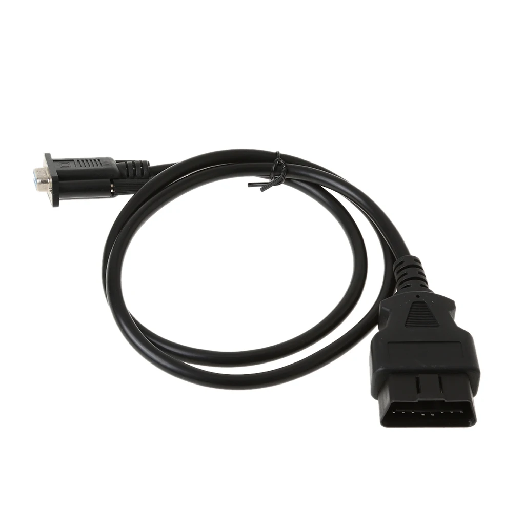 

16-контактный штекер OBD2 на гнездо DB9 последовательный порт адаптера кабеля для автомобилей