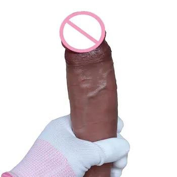 Skin Feeling Realistic Penis Soft Sexy Huge Dildo Female Masturbator Double Layer Silicone Suction Cup Adults For Women Big Dick 4