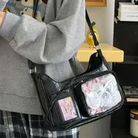 Sacs Ita transparents pour femmes, sacoche transparente pour filles, sacs à main de styliste pour dames, fourre-tout avec Badge, sac à main Lolita, tendance 4