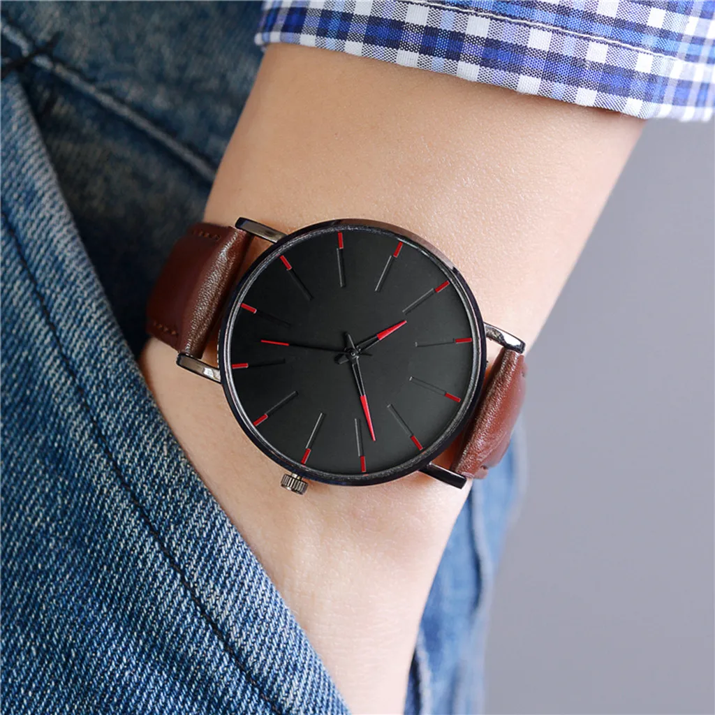Mechanical Watch Quartz Belt Watch Men Vintage Luxury Watches Casual Quartz Watch Stainless Bracele Steel Dial Men'S Trend Leather Wrist