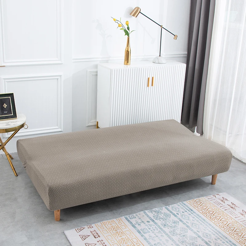 Sofa Bed Cover Jacquard Fabric 3 Different Sizes Armless Cover Sofa New Decor Slipcovers Stretch Protector Elastic Bench Cover 4