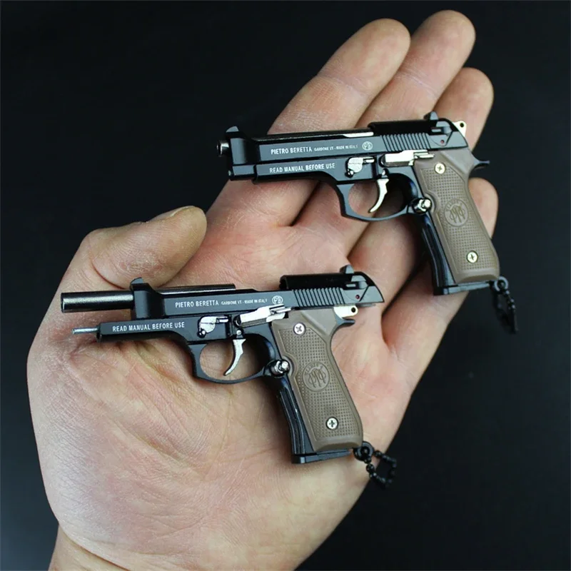 

Игрушка антистрессовая металлическая в масштабе 1:3, миниатюрная модель пистолета Beretta 92F Colt 1911 Glock 17, подарок на день рождения