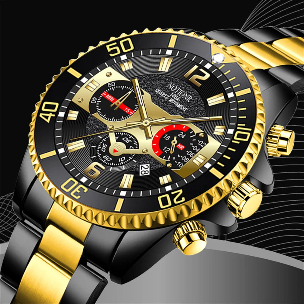 

New Men Watch Top Brand Luxury Steel Casual Business Quartz Watch Men Sport Waterproof Male Clock Luminous Calendar Dropshipping