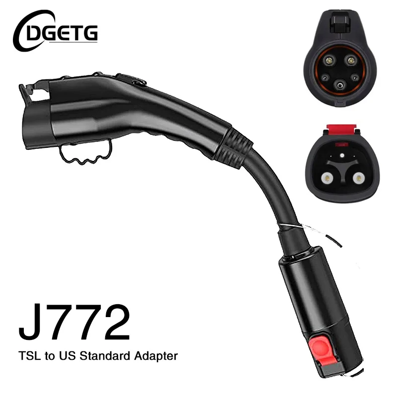 

Tesla to J1772 Adapter Max Current 60A Amps and 250V with Tesla High Power Connector Car Discharge Charging Head Waterproof IP44