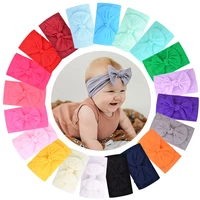 10/20pcs Soft Knit Bow Headband for Baby Girls Sweet Infant Toddler Elastic Nylon Head Wraps Bands Headwear Hair Accessories