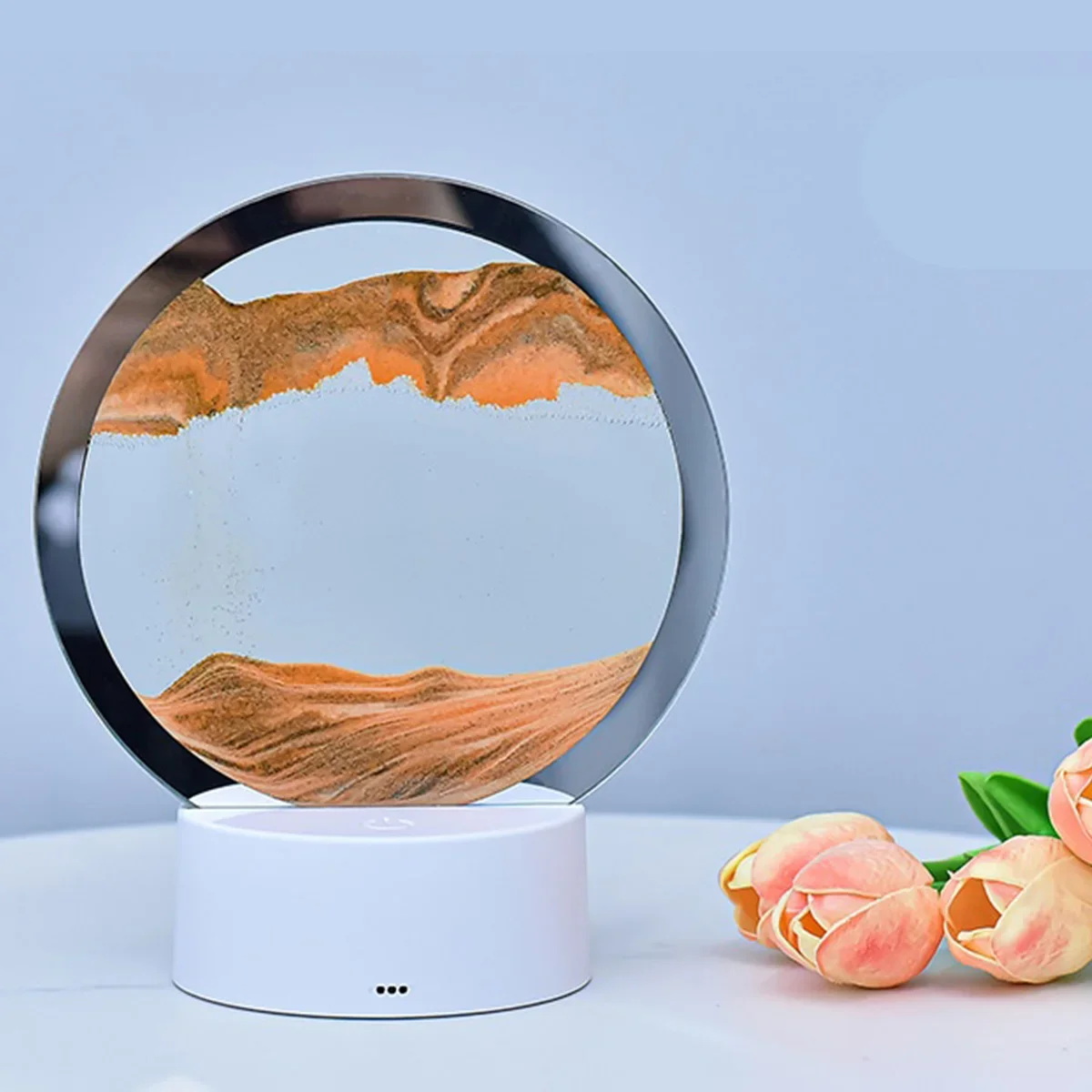مصباح الرمال المتحركة الإبداعي LED ، ضوء ليلي للمزاج ، ديكور المنزل ، إضاءة حفلة رمضان