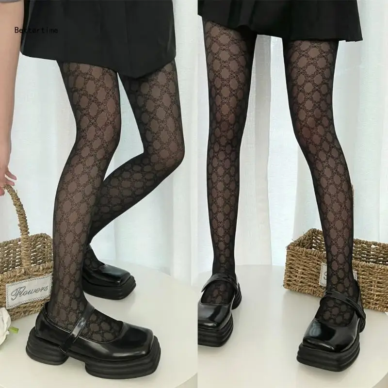 

B36D Women's Sheer Tights Thin High Waist Pantyhose Vintage Plaids Pantyhose Tights Sexy Thigh High Stockings Hosiery Gifts