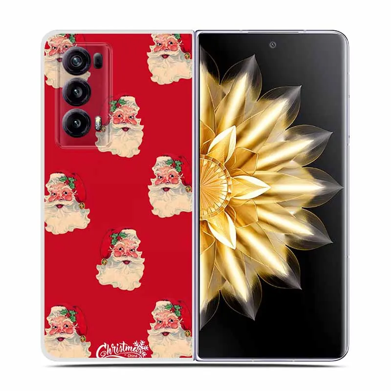 Christmas Cute Clear Hard Plastic Back Cover - Cartoon Design