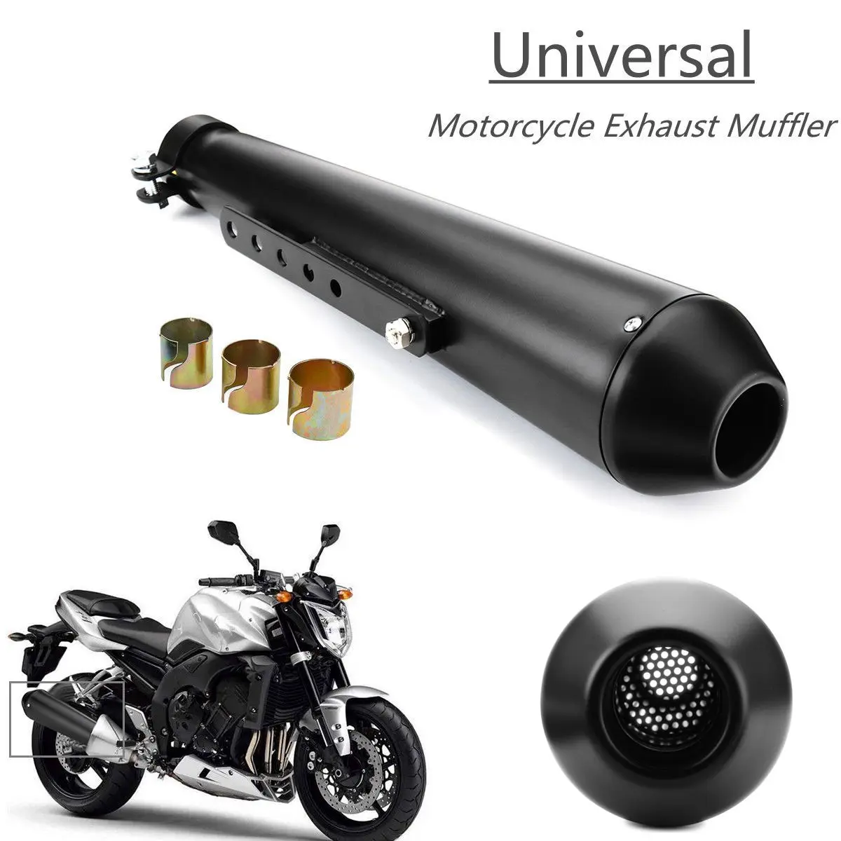 Motorrad Auspuff Schalldämpfer Retro Vintage Klassische Galvanik Escap Moto für Cafe Racer Bobber Chopper Custom – Detail 9