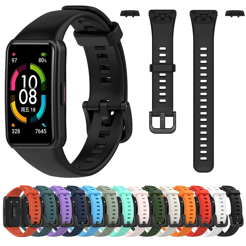 Replacement sports strap for Huawei Band 6 Honor Band 6 Huawei Pro soft silicone watch wristband