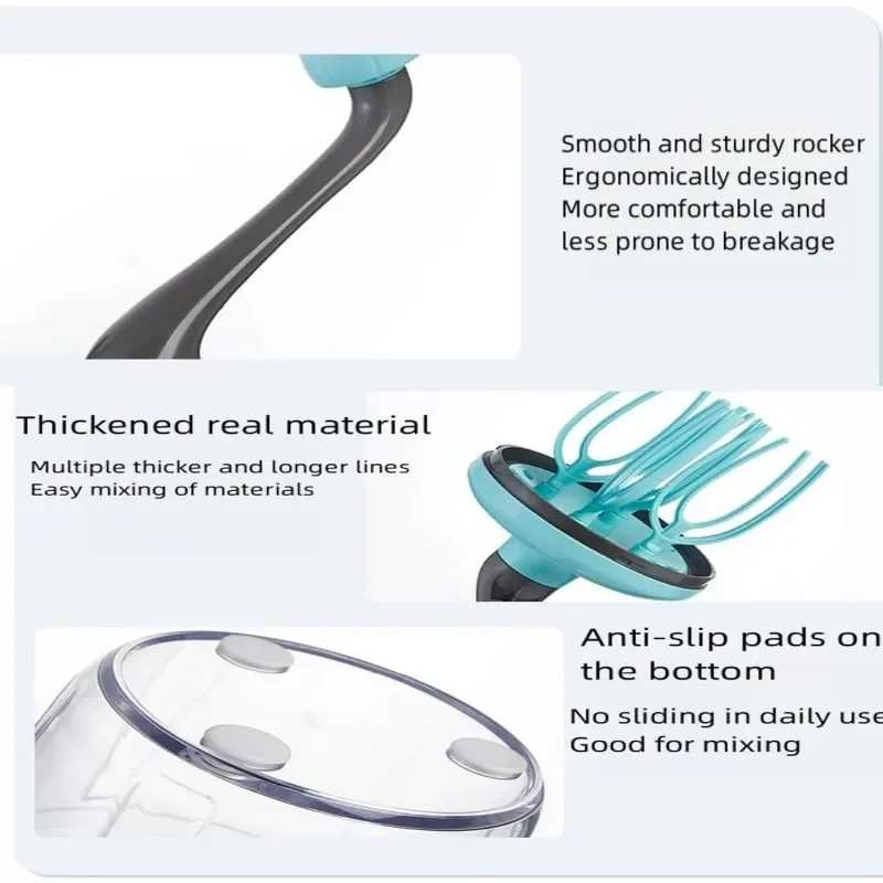 Egg Beater Hand Mixer Semi-Automatic Egg Whisk Milk Frother Handheld Mixer Hand Cranked Baking Tool