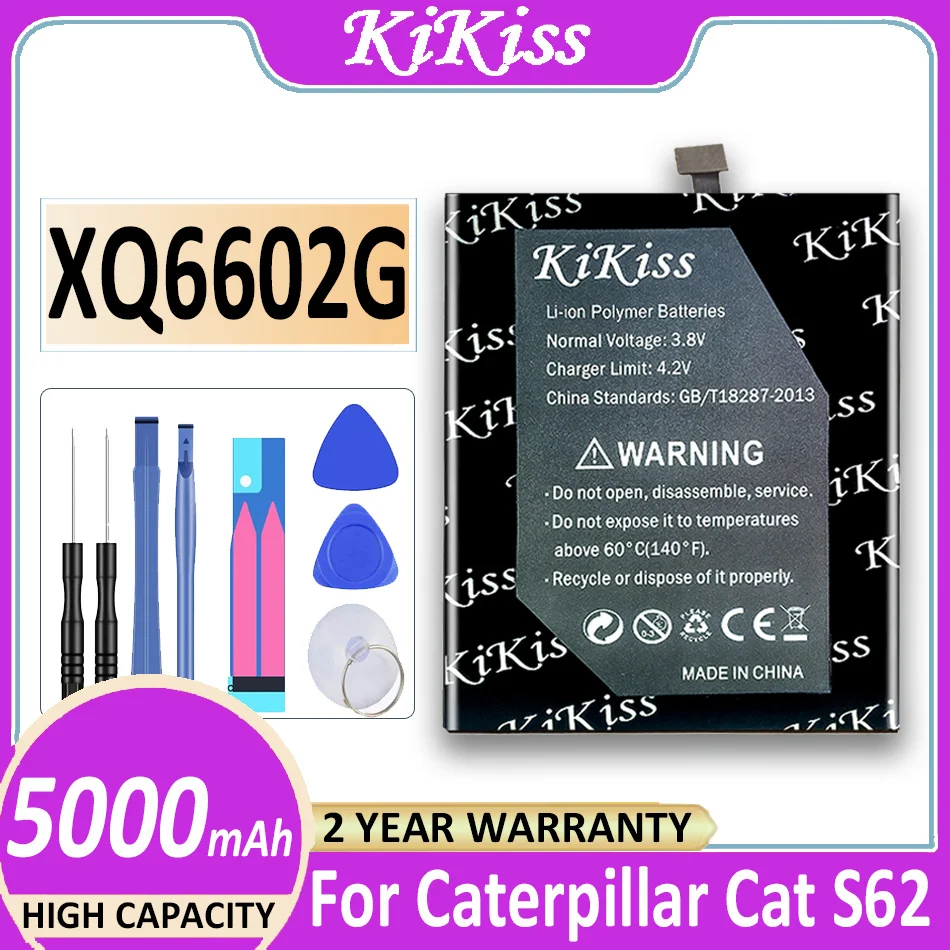 

KiKiss Battery XQ6602G APP00317 5000mAh For Caterpillar Cat s62 Pro, S62 Mobile Phone Bateria