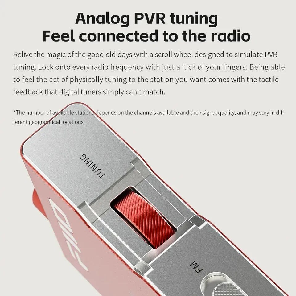 Radio Portatile FiiO RR11 Stereo FM HiFi - Sintonizzazione Analogica, Ingresso Aux, Batteria Inclusa