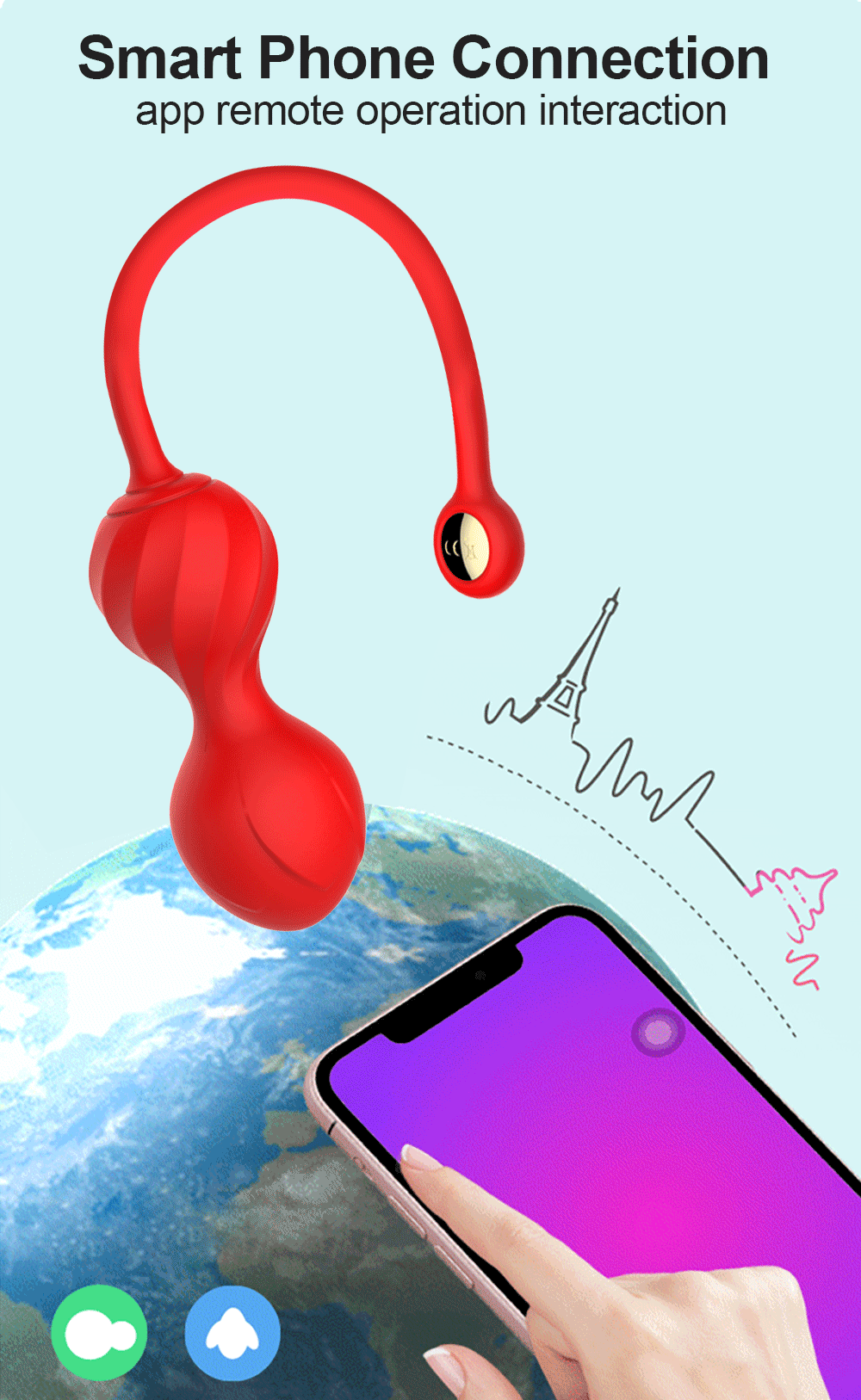 APP Vibratore con telecomando Bluetooth femminile Vibratori per punto G da donna Mutandine vibranti Giocattolo sessuale per_voghion.com