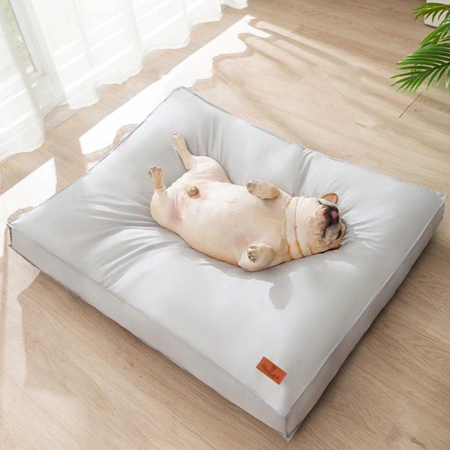 Xpnit Cama Extra Para Perro, Colchón Grueso, Cojín De Felpa, Para Perro, Tamaño Grande, Mediano Y Pequeño, Lavable (M, Gris