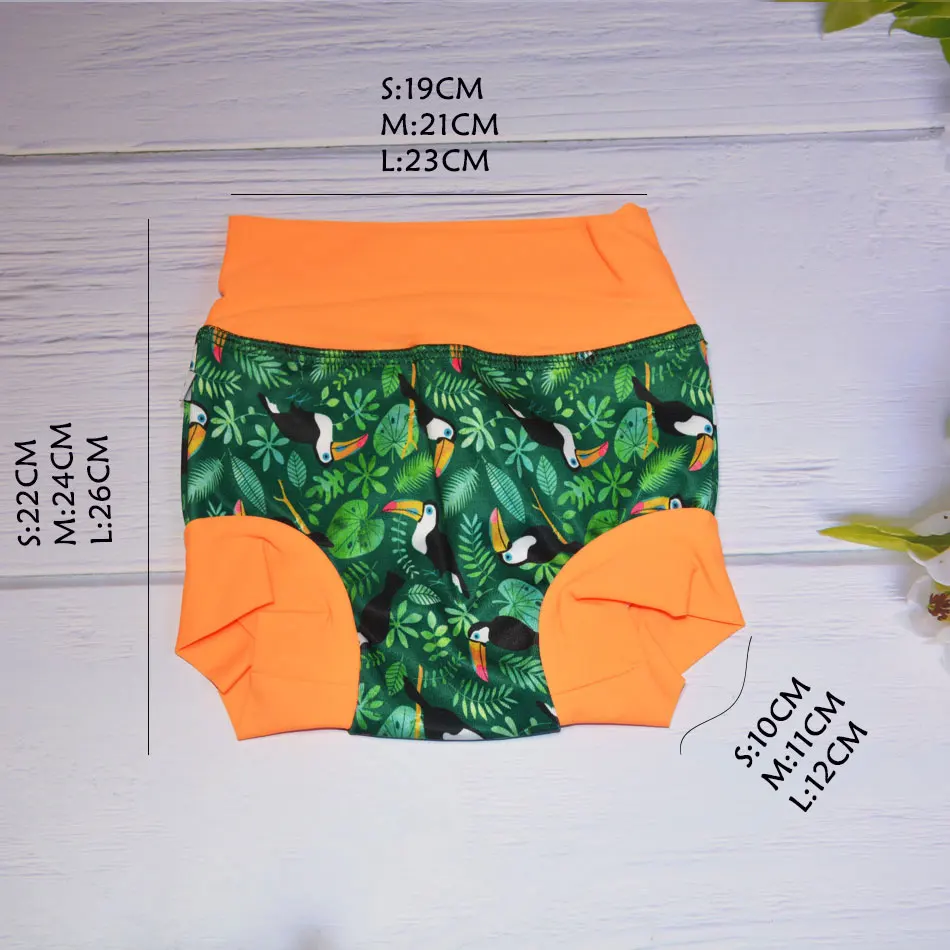 Baby Training Pants Waterproof Diapers Swim Diaper Eezkoala Infant Children Leakproof Swimming Diapers Newborn Baby High Waist Swim Trunks Baby Cartoon Printed Training Pants