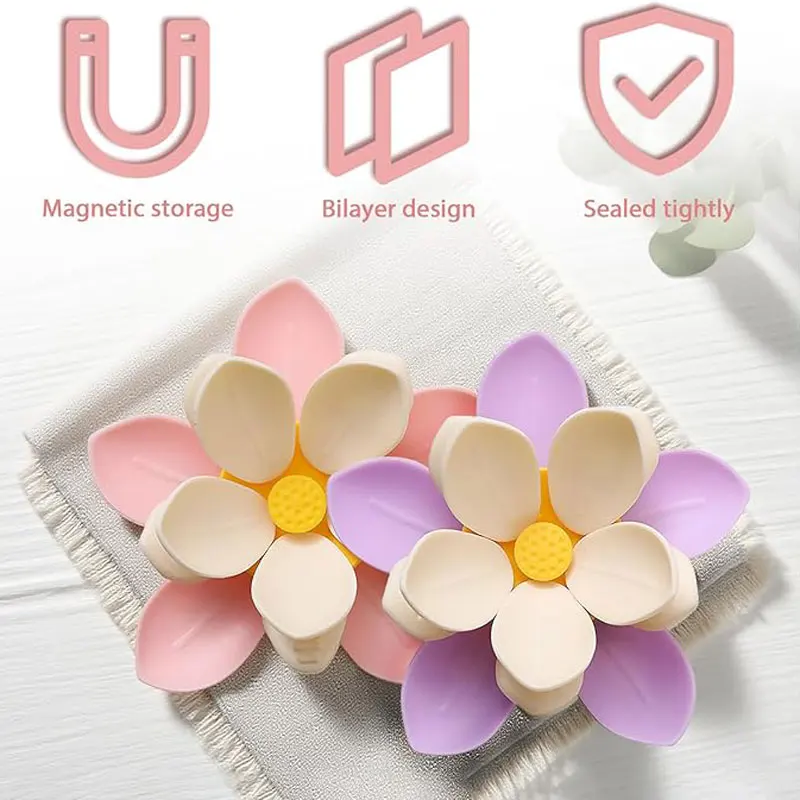 Flower Refrigerator Magnet Sealing Clip, Petal Sealing Clip Multifunctional Sealing Clip, Food Sealing Clip, Kitchen Accessories