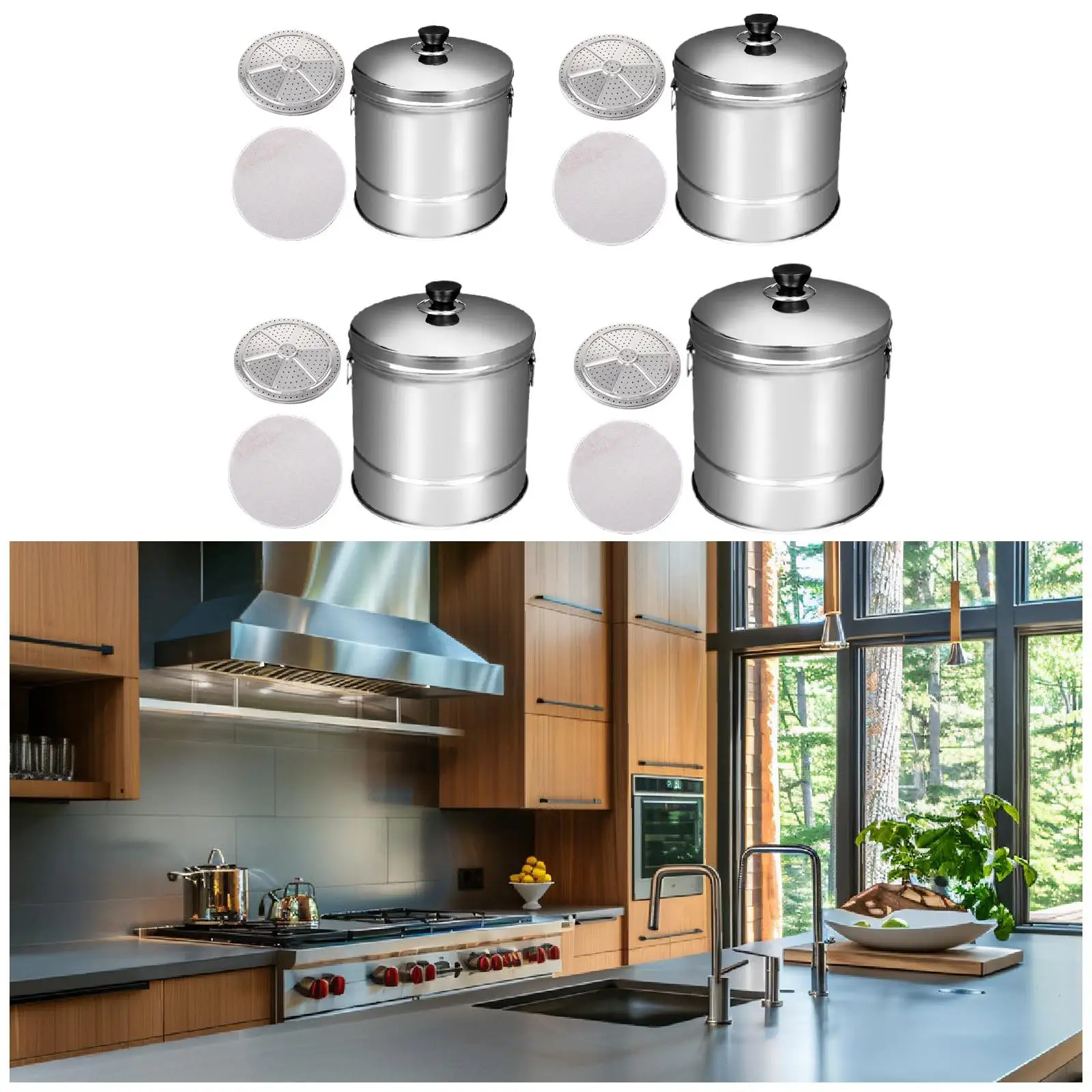 Stainless Steel Rice Cooker Sushi Server Rice Tub for Dining Sushi