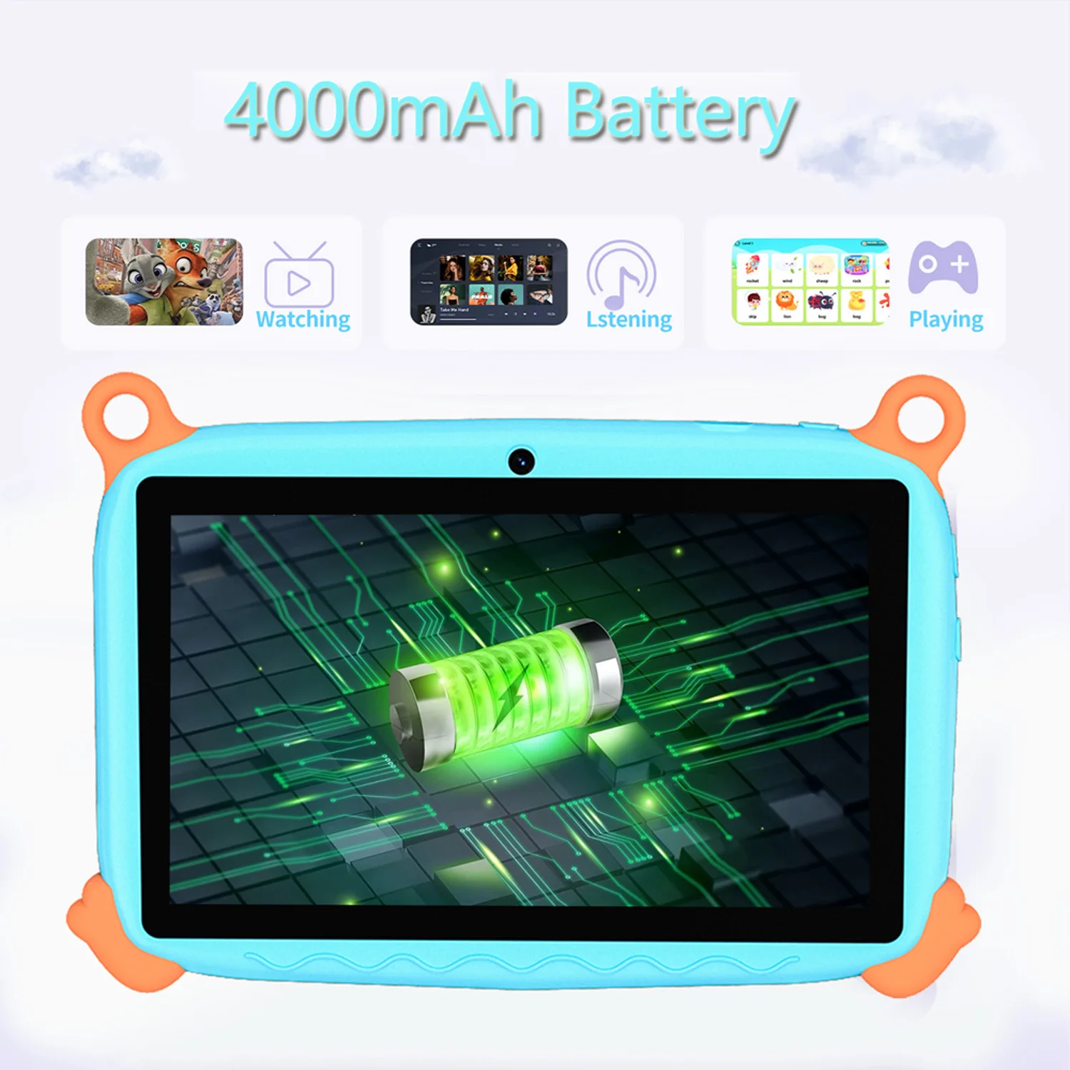 새롭게 출시된 어린이용 7인치 쿼드코어 5G 키즈 태블릿 4GB 램 64GB 롬 듀얼 카메라 태블릿 PC 4000mAh 안드로이드 13.0