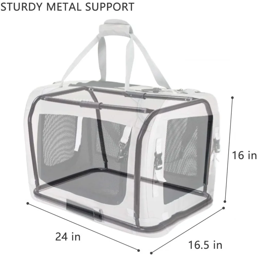 Extra Large Cat Carrier Soft Sided Folding Small Medium Travel Collapsible Ventilated Comfortable Design Cat Carrier