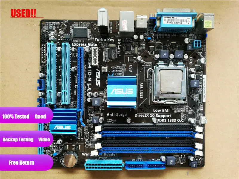 Used,asus P5g41cm Lx Desktop Motherboard Intel G41 Socket Lga 775 Ddr2