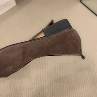 36-42 Over size sexy coffee pointed toe flats ballet shoes women european slip on single loafers brand velvet ballerina zapatos 5