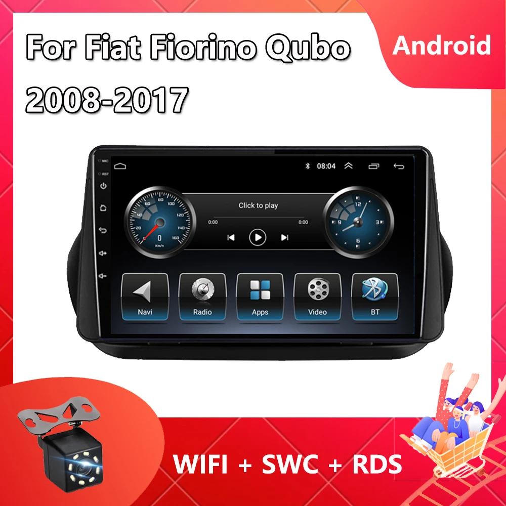 2Din Autoradio Per Fiat Fiorino Qubo 2008-2017 Android 11 Navigazione Gps Car Multimedia Video Player Autoradio Carplay Bluetooth