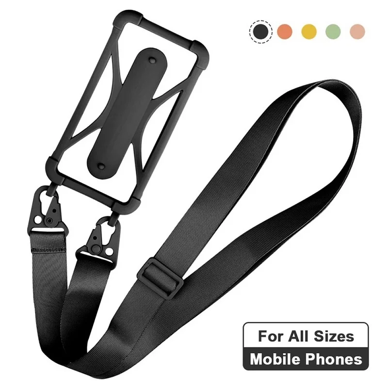 Adjustable Silicone Sports Phone Lanyard Necklace Strap
