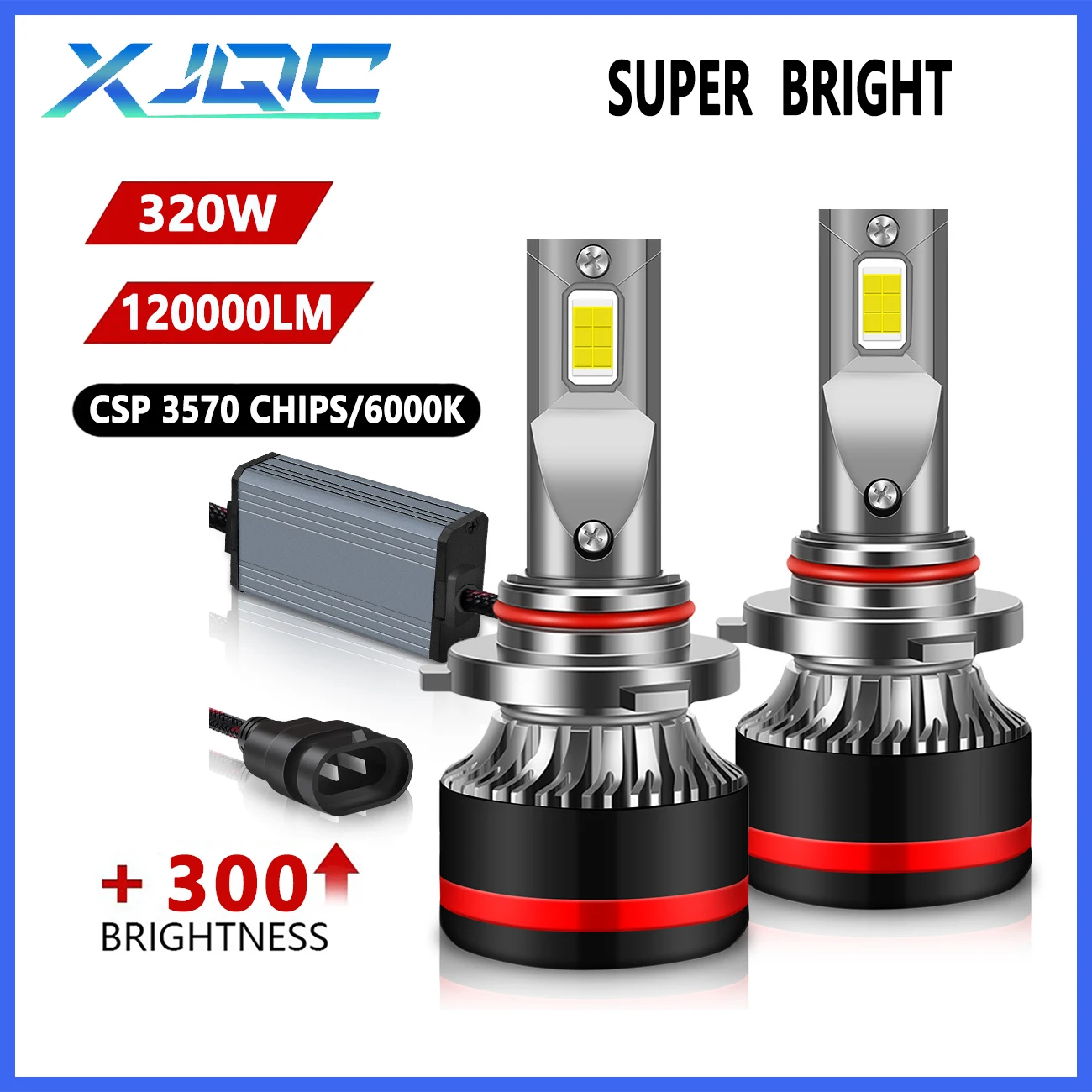 

XJQC M8 120000LM 320W H4 H7 9005 9006 9012 LED Canbus Bulbs H1 H9 H11 Ultra Bright High Concentrat Car Headlights Auto Parts