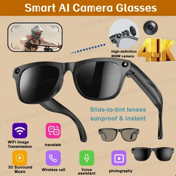 Per Xiaomi AI Smart Glasses Occhiali fotocromatici 4K HD Camera Chat GPT Chiamata Bluetooth Video Musica Touch Tradisci occhiali da sole